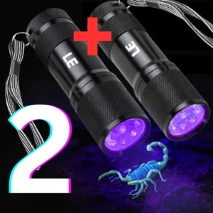 2 مصابيح ضوء فوق بنفسجي للكشف عن العقارب